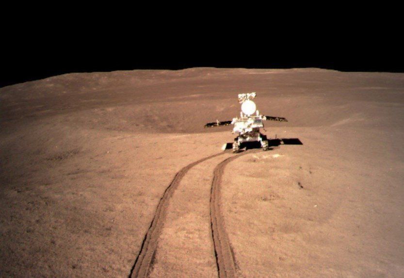 El robot lunar chino Yutu-2 recorrió  190,66 metros sobre la cara de la Luna