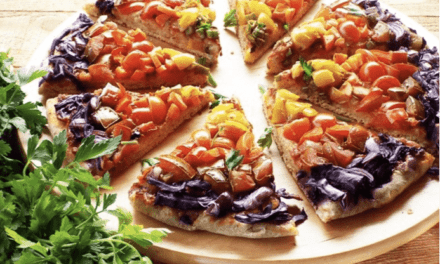 Pizza vegana arcoíris